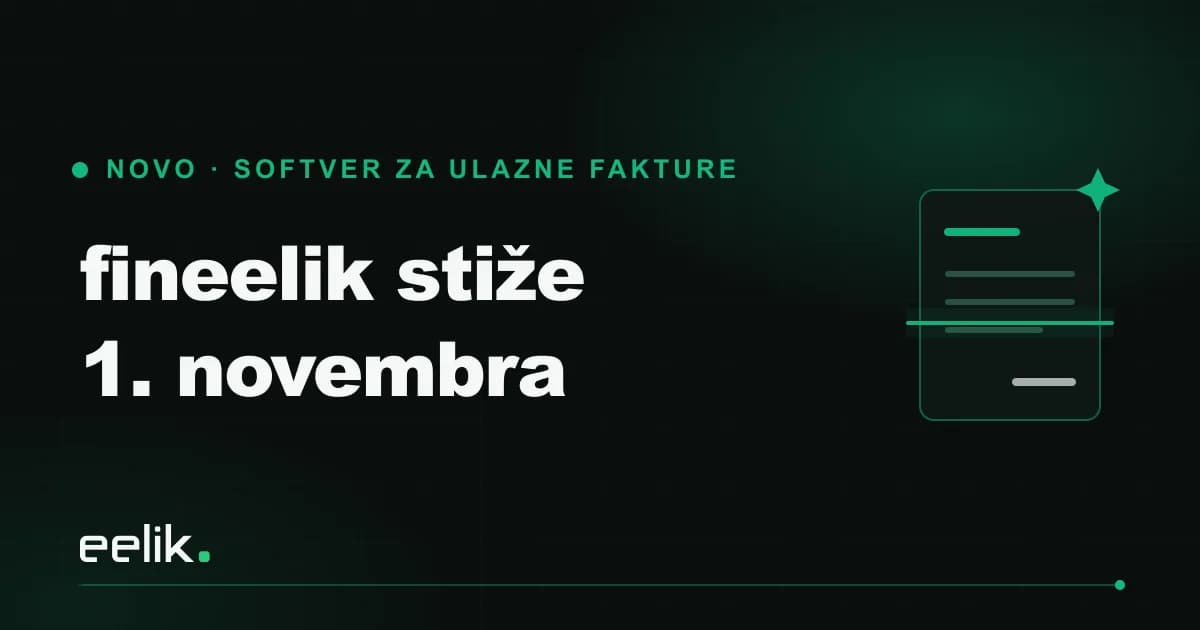 fineelik od 1. novembra: softver za ulazne fakture