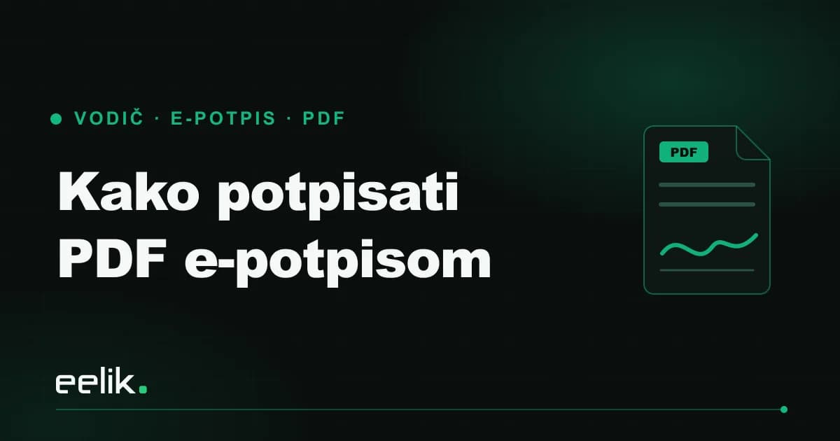 Kako potpisati PDF elektronskim potpisom