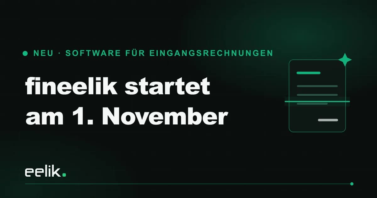 Ab 1. November: fineelik für Eingangsrechnungen